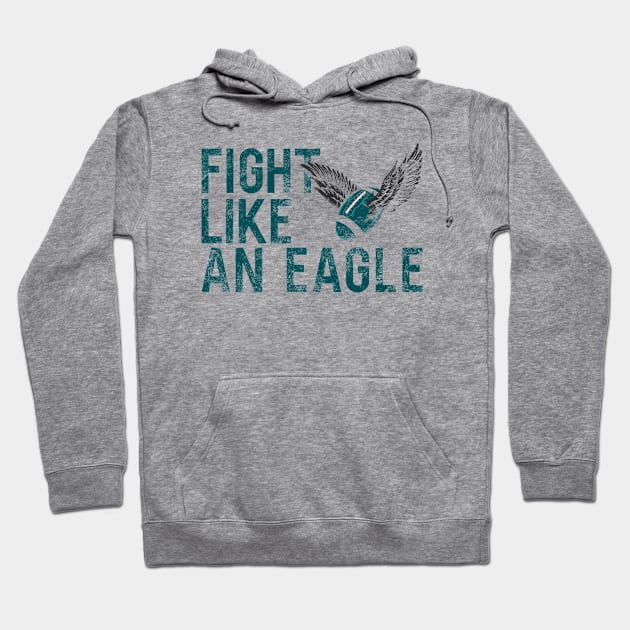 Fight like an Eagle Design Hoodie by Digital Borsch